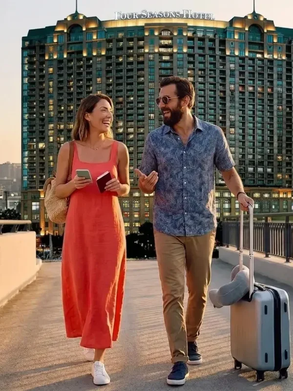 tourist in hotel
